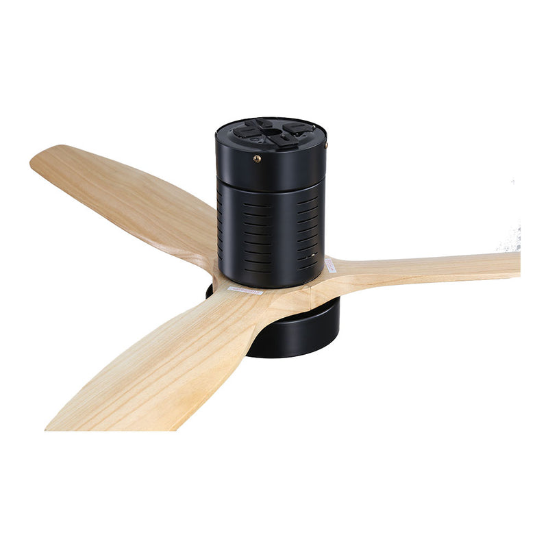 Smart Ceiling Fan With Wooden Blades Led Light 3000/4000/6000K Kara Power: 30W Edm