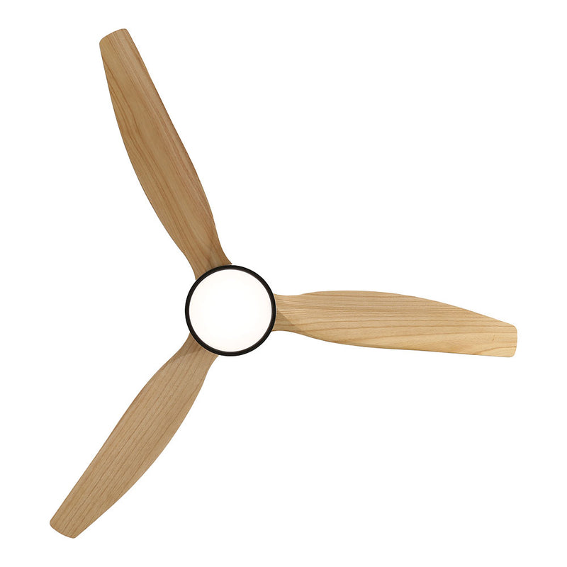 Smart Ceiling Fan With Wooden Blades Led Light 3000/4000/6000K Kara Power: 30W Edm