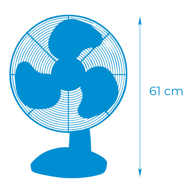 Ventilador De Sobremesa, Color Blanco, Potencia: 45W Aspas: Ø40X61Cm Edm