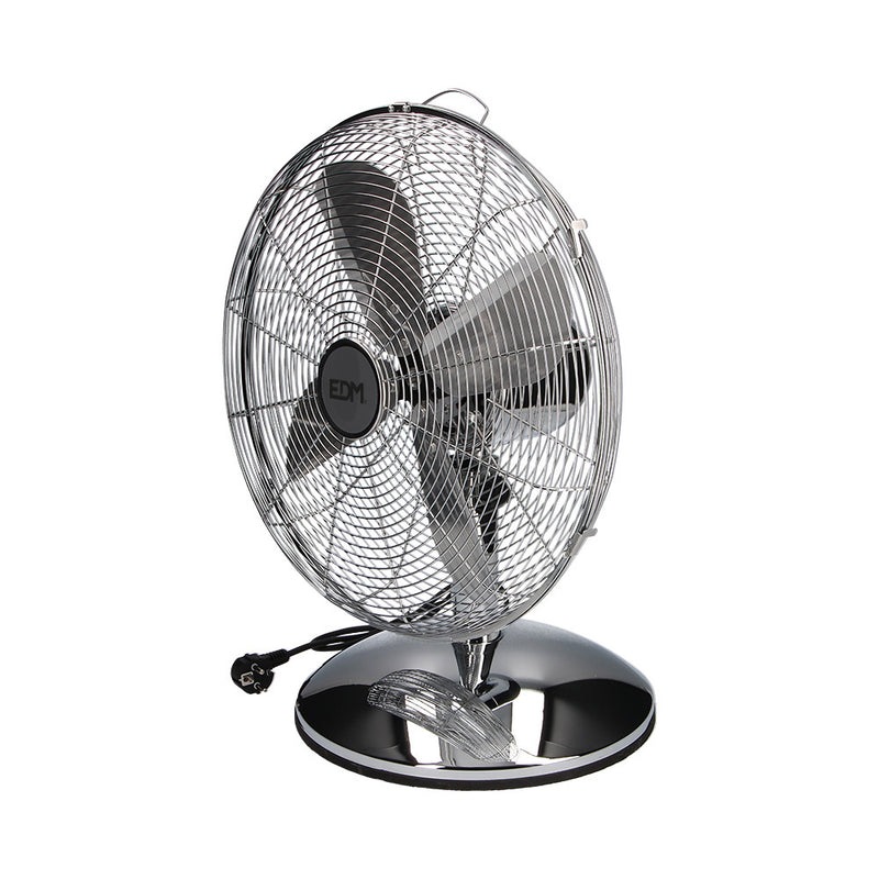 Ventilador De Sobremesa, Color Cromado, Potencia: 60W Aspas: Ø40Cm Edm