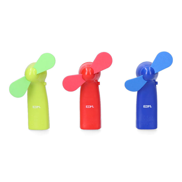 Ventilador A Pilas "Funny Colors" 2Xaa (No Incluidas) Edm Colores / Modelos Surtidos