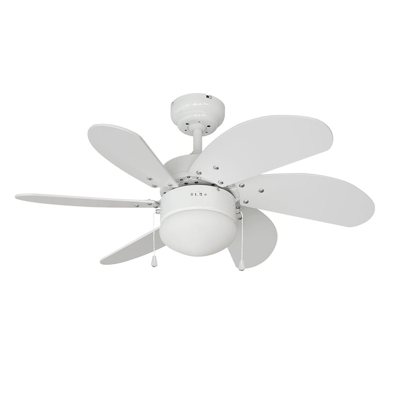 Aral Model Ceiling Fan, White Color, Power: 50W Blades: Ø76Cm Edm