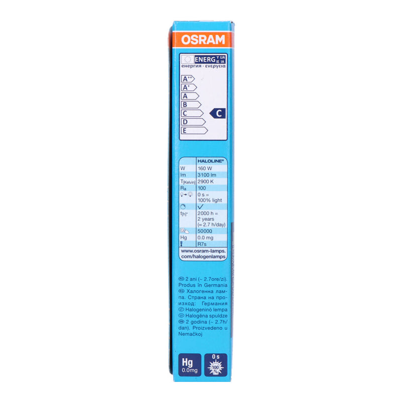 Bombilla Halogena Lineal 118Mm Haloline 160W 220V (Equ, 200W) Osram