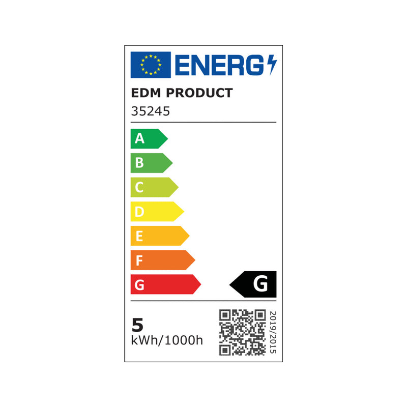 Bombilla Dicroica Led Mr16 (Gu5,3) 5W 12V 450Lm 3200K Luz Calida Ø5X5Cm Edm