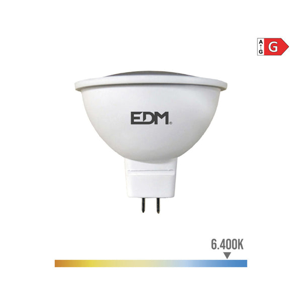 Bombilla Dicroica Led Mr16 (Gu5,3) 5W 12V 450Lm 6400K Luz Fria Ø5X5Cm Edm