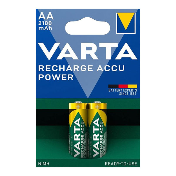 Blister 2 AA batteries 2100 mAh rechargeable Accu Power Varta