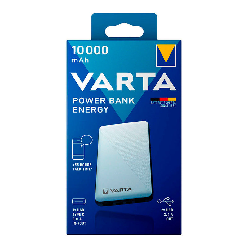 Power Bank Energy 10,000Mah Varta 100/240V 73X15X138Mm