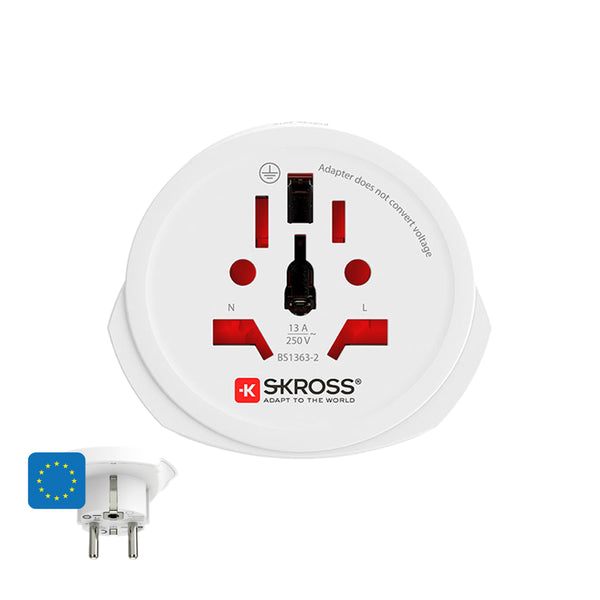 World To Europe Adapter Skross 1500211-E