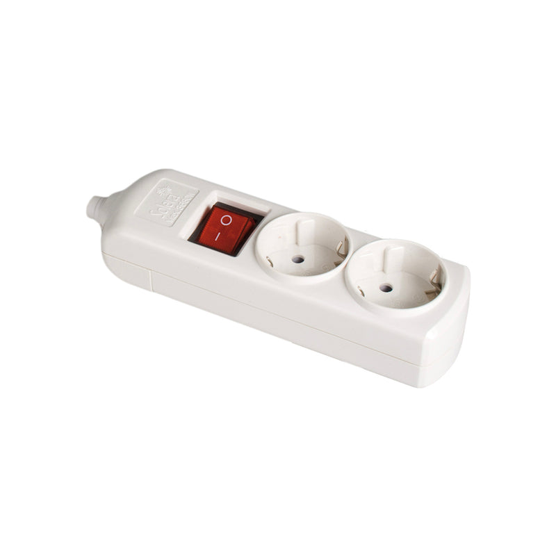 Bipolar Base 2 Sockets With T/Tl 10/16A 250V White + Solera 8002Il Illuminated Switch