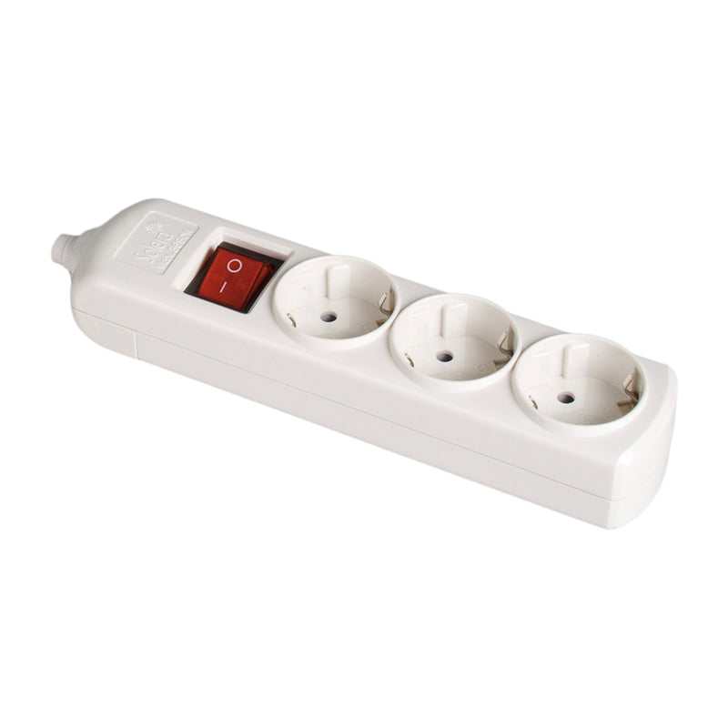 Bipolar Base 3 Sockets With T/Tl 10/16A 250V White + Solera 8003Il Illuminated Switch