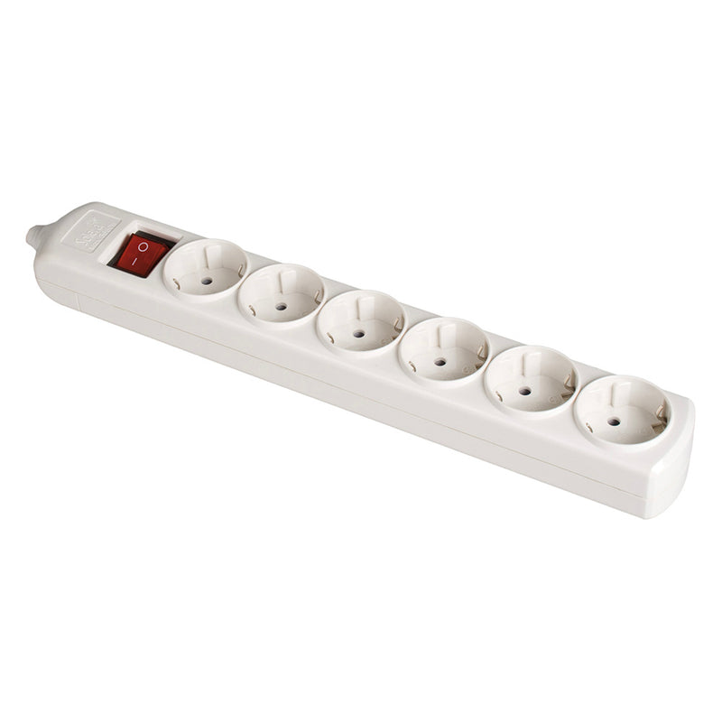 Bipolar Base 6 Sockets With T/Tl 10/16A 250V White + Solera Illuminated Switch