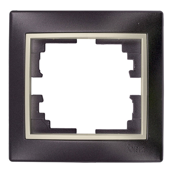 Marco Para 1 Elemento Marco Negro Y Aro Perla 83X81X10Mm, Serie Europa Solera Erp71Nu