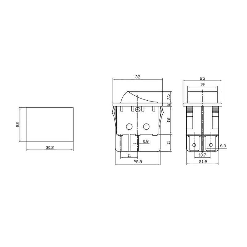 Interruptor Bipolar 15A 250V Verde