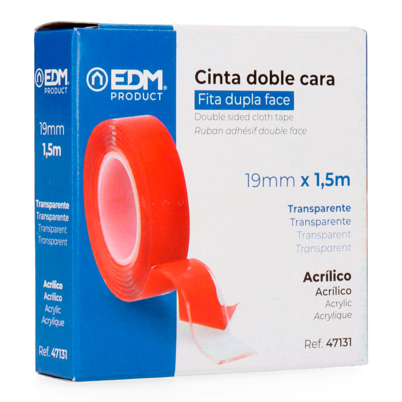 Cinta Adhesiva Doble Cara Ultra Fuerte 1,5M