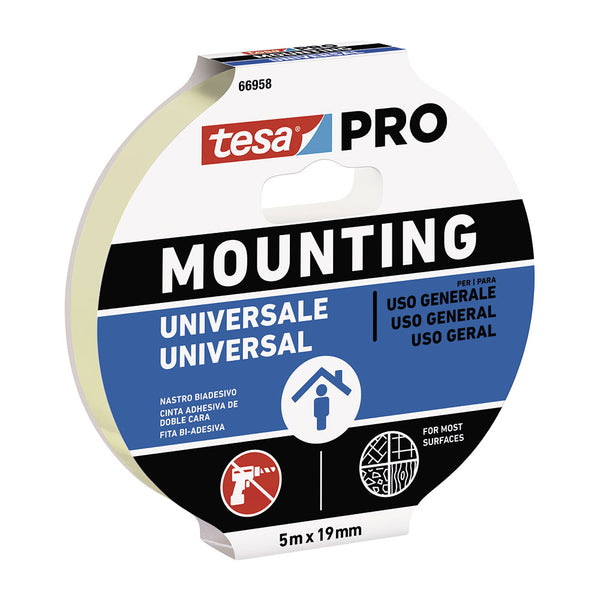 Cinta Doble Cara Mounting Pro Universal, 5M X 19Mm 66958 Tesa