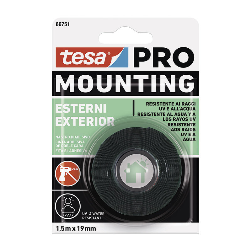 Cinta Doble Cara Mounting Pro Exterior 1, 5M X 19Mm Tesa