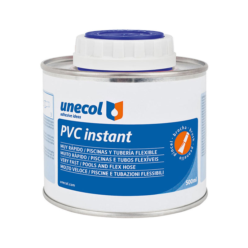 Pvc Instant, Metallic Pot 500Ml With Brush A2053 Unecol