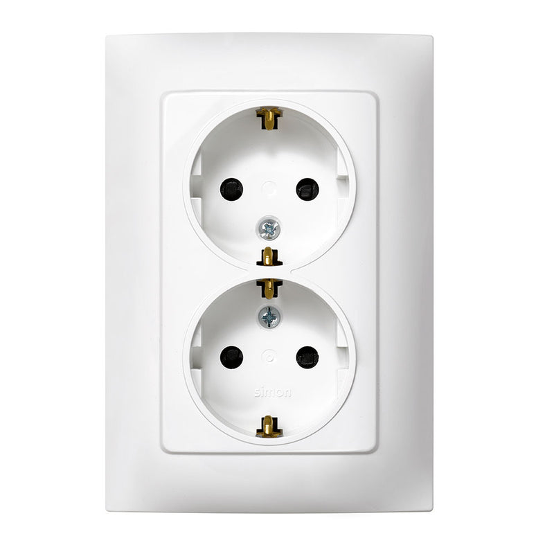 Double Socket Base With White Tt With Frame