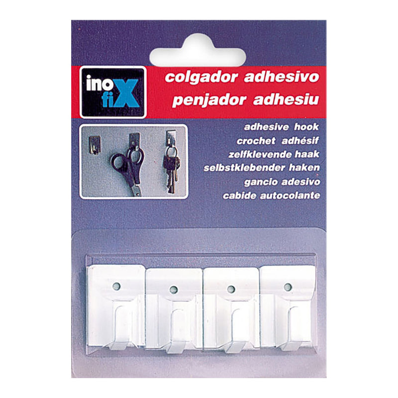 White Adhesive Hanger 2019-2-001 (Blister 4 Units) Inofix