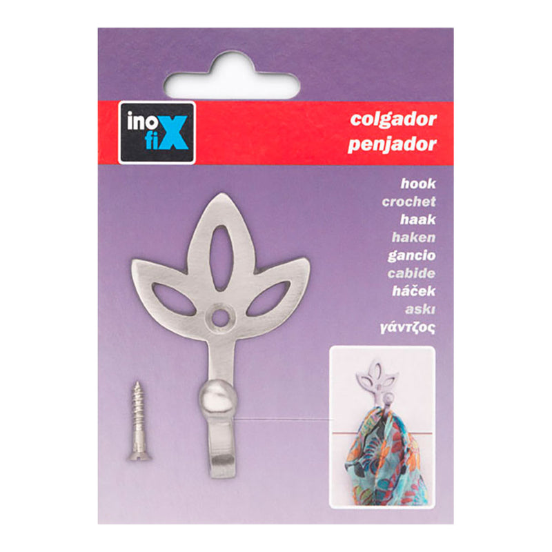 Colgador De Laton Modelo Tulipan Niquel Satinado 3751-7-000 (Blister) Inofix