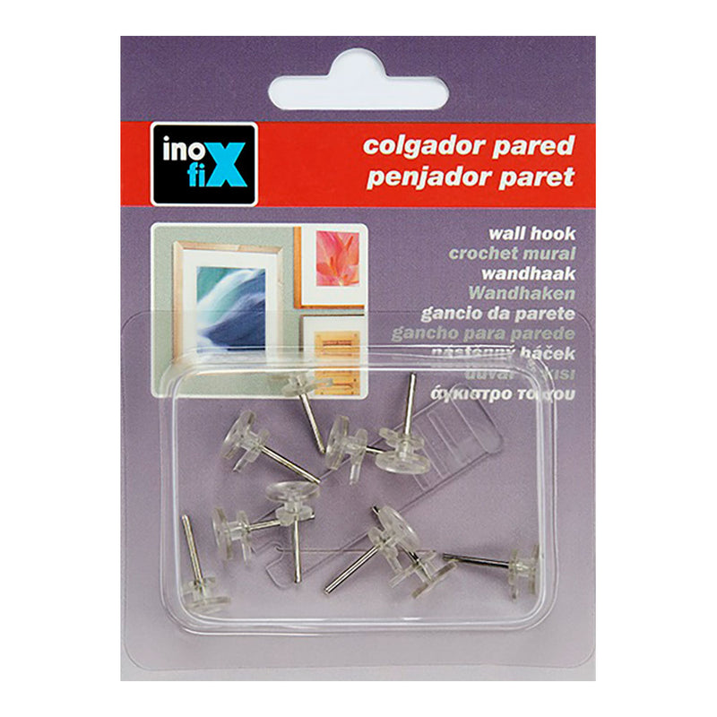 Colgador Para Cuadros Simple. Transparente 3000-0 (Blister 10 Unid. ) Inofix