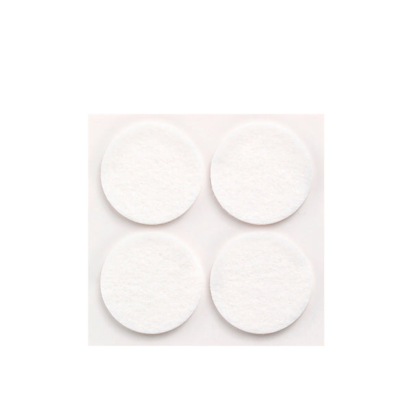 Pack of 4 White Synthetic Adhesive Felts Ø38mm Plasfix Inofix