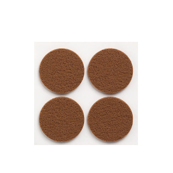 Pack of 4 Brown Synthetic Adhesive Felts Ø38mm Plasfix Inofix