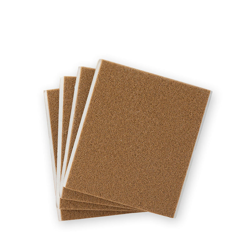 Pack of 4 Brown Synthetic Adhesive Felts 100x85mm Plasfix Inofix