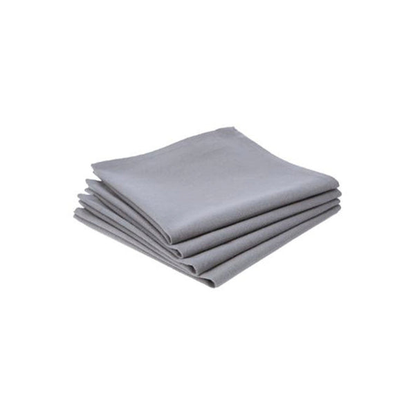 Pack 4 Servilletas De Algodón Color Gris 40X40Cm