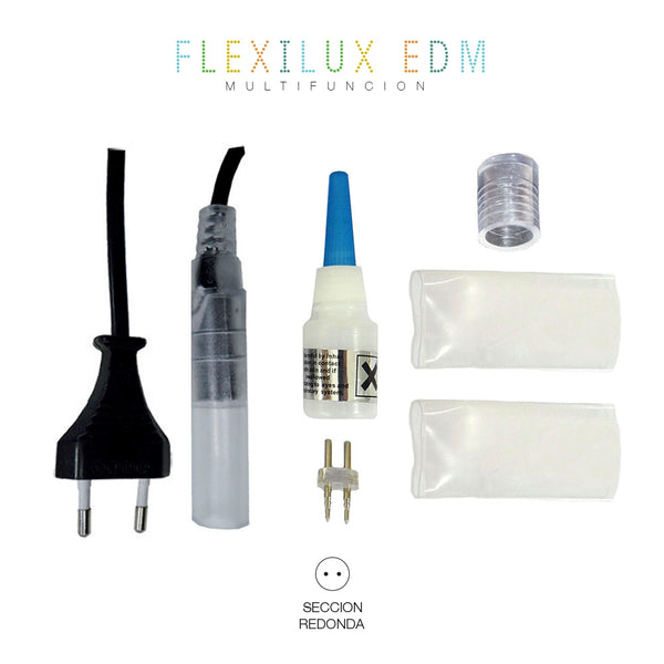 Alimentador-Conector Tubo Flexilux 2 Vias Edm