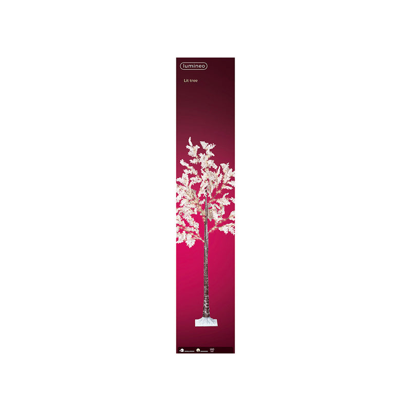 Arbol Micro Led Flores Blancas Ip44 180Cm