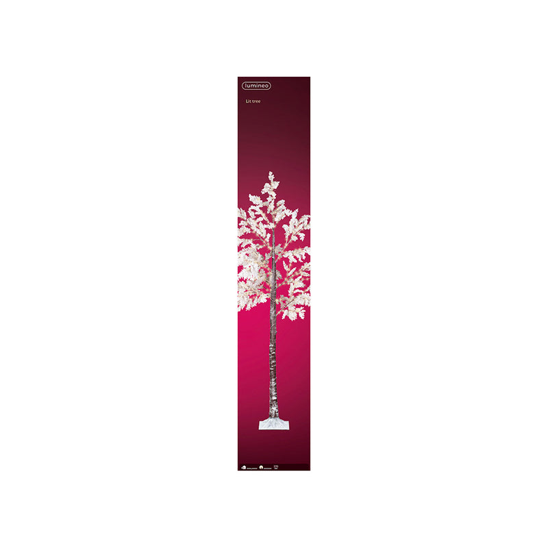 Arbol Micro Led Flores Blancas Ip44 210Cm