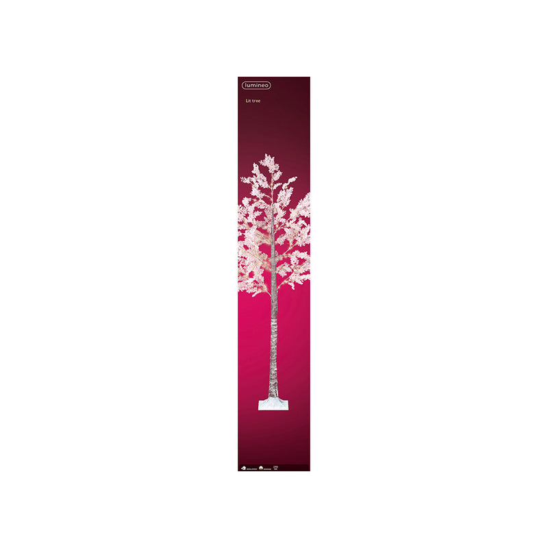 Arbol Micro Led Flores Rosas Ip44 210Cm