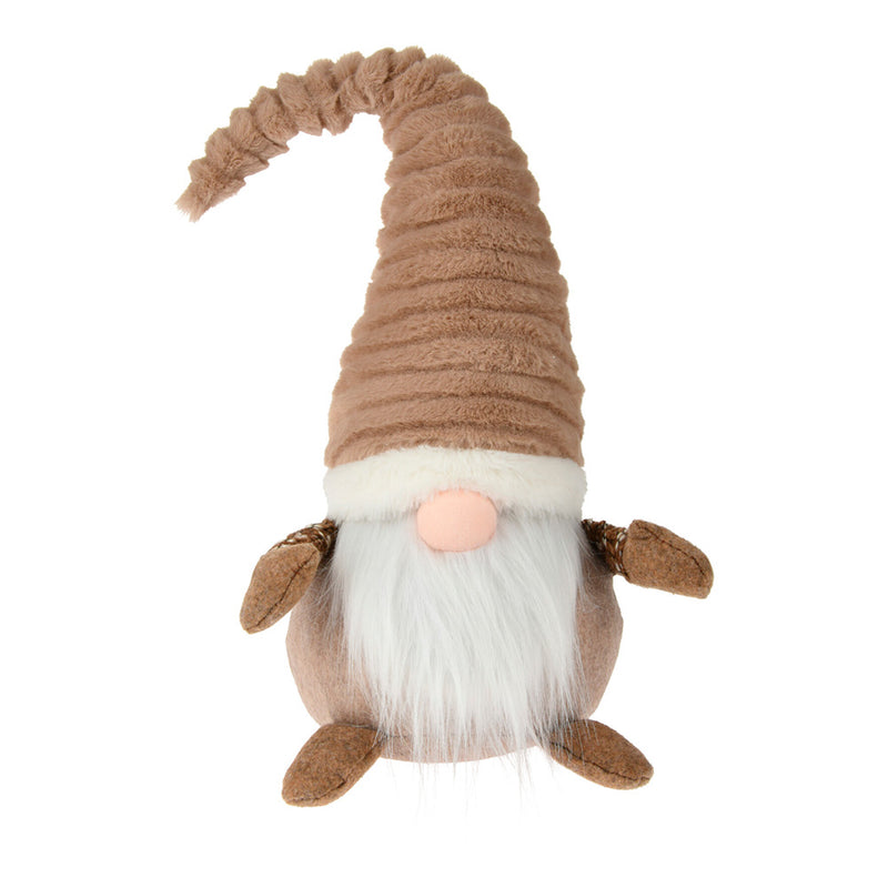 Brown Plush Gnome 18X15.5X44.5Cm