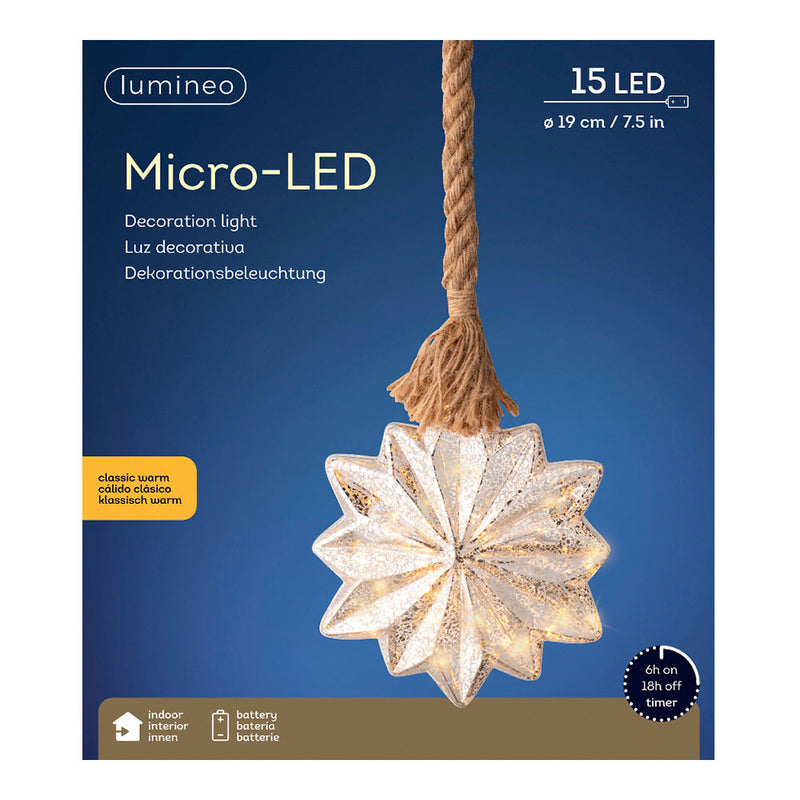 Estrella Microled Ø19X5Cm 15 Leds