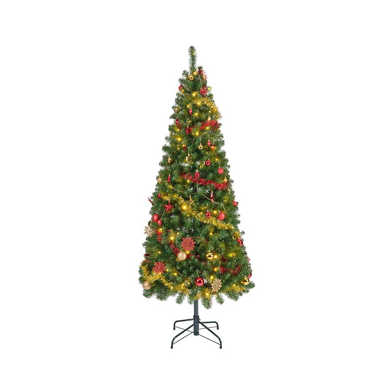 Foldable Pine Christmas Tree With Flashing MicroLEDs, Ø64x150cm. Everlands