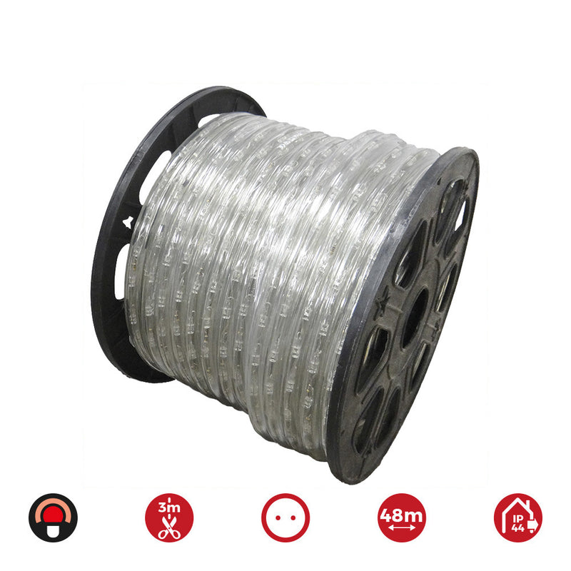 Tubo Flexiled Led 48M. 2 Vias Multifuncion 36 Leds/M Rojo (Ip44 Interior-Exterior) Edm 48M