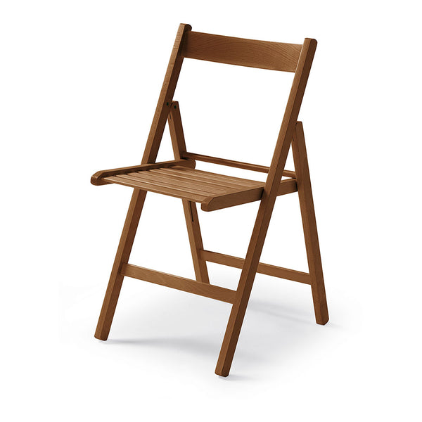 Folding Walnut Wood Chair 79X42.5X47.5Cm