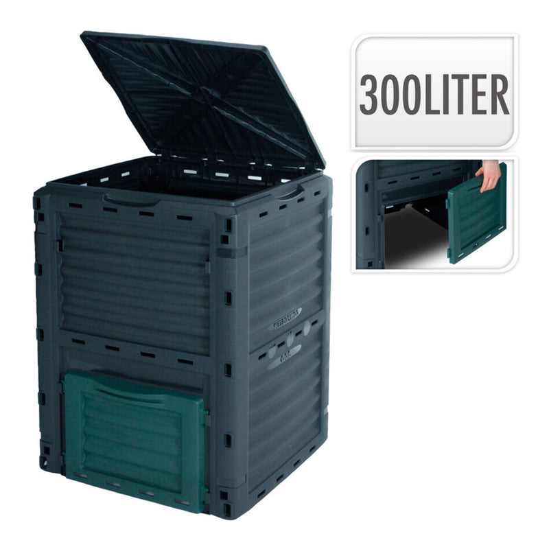 Compostage Box 300 L Black Color 61X61X83Cm