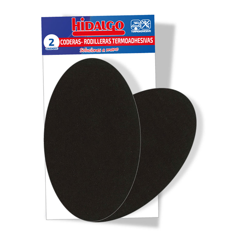 Bag with 2 black heat-adhesive elbow-knee pads Hidalgo