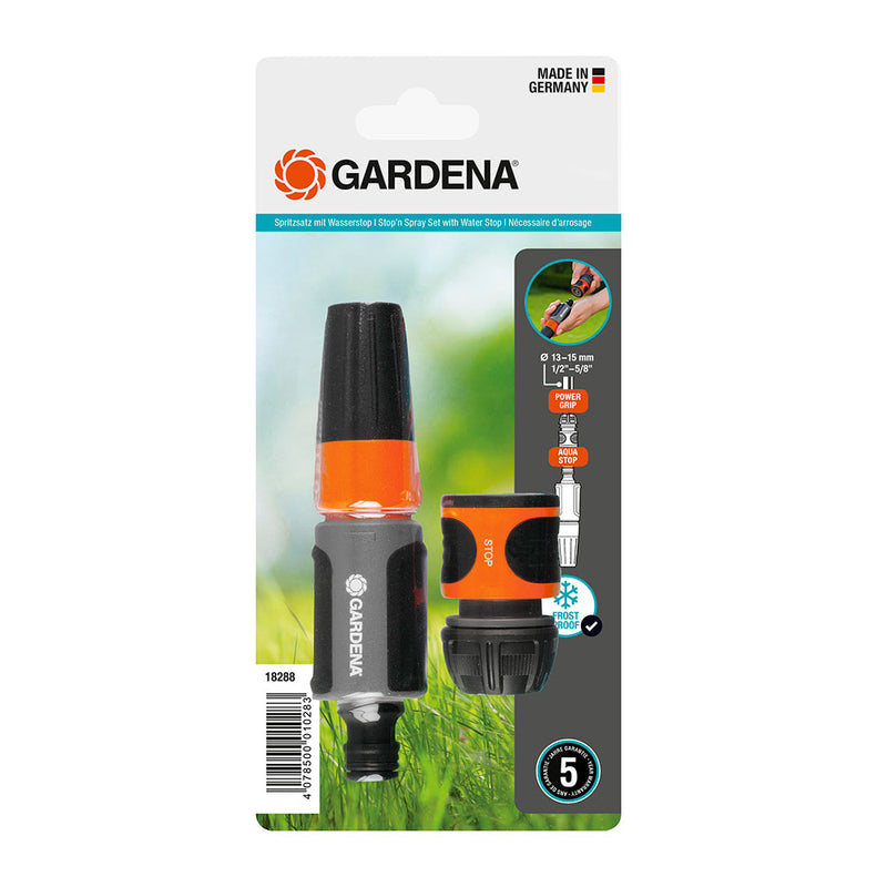 Irrigation Terminal Kit, Multi-jet Lance + Connector, 13mm (1/2") 15mm (5/8") (Blister) Gardena