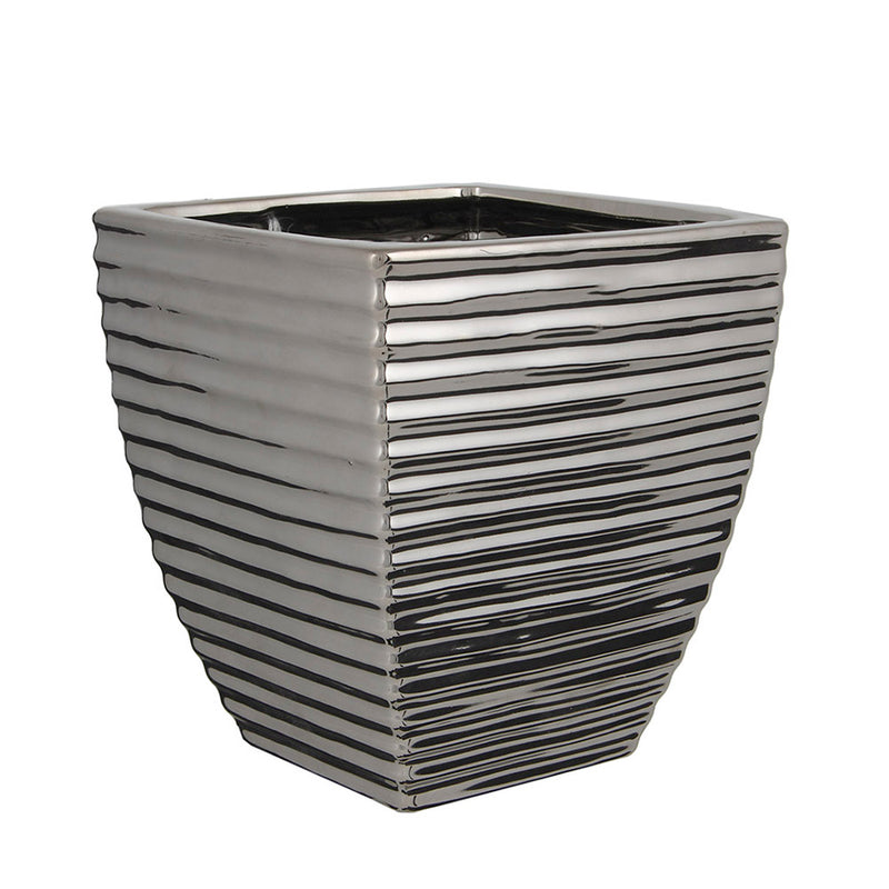 Orchid Square Planters Assorted Silver 14x16x16cm