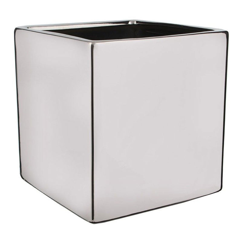 Chaz Square Silver Planter A14x14x14cm, Mica Decorations