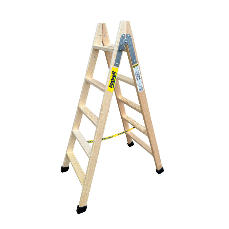 Wooden Ladder 5 Steps 139cm Plabell