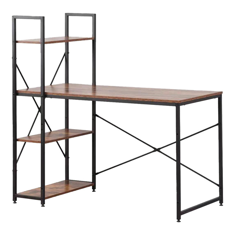 Wooden Desk With Shelving Measurements: 121 X 120 X 64Cm Edm