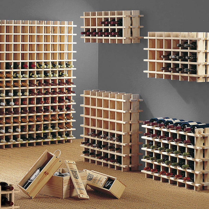 Rioja Evolutionary Bottle Rack For 24 Bottles Solid Pine 75x22x54cm Astigarraga