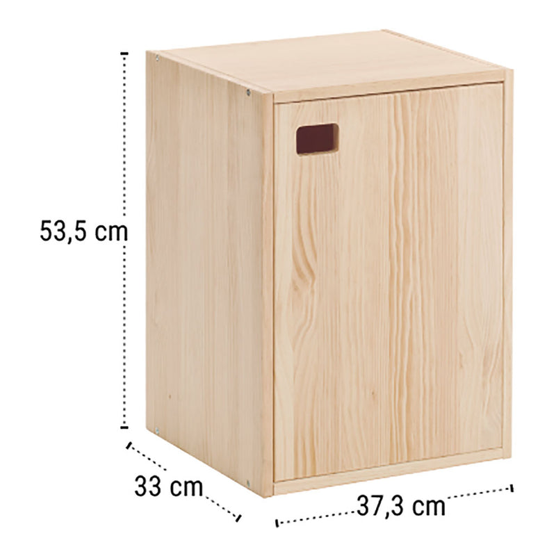 Dynamic Furniture 1 Door Vertical Module Solid Pine 37.3X33X53.5Cm Astigarraga