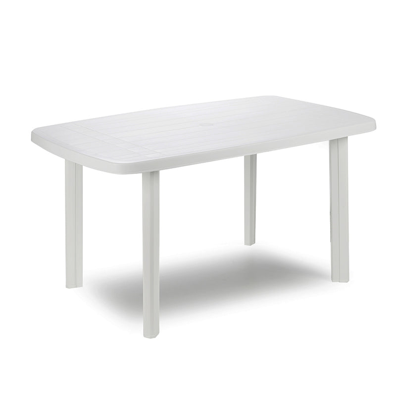 Mesa Ovalada Para Exterior, Color: Blanco 72X137X85Cm Ipae Progarden