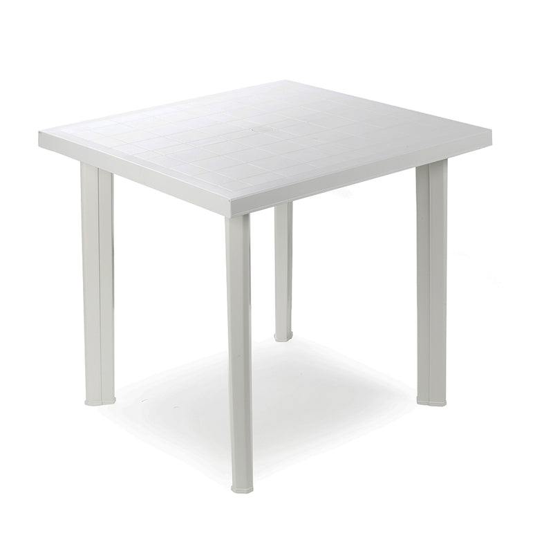 Mesa Cuadrada Para Exterior, Color: Blanco 80X75X72Cm Ipae Progarden