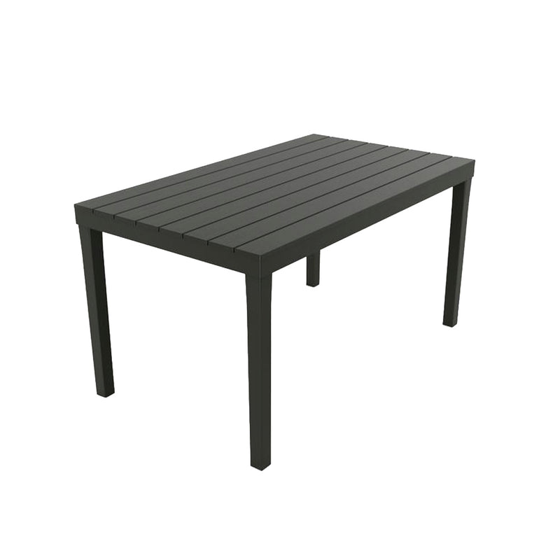 Mesa Rectangular Para Exterior, Color: Negro 72X138X78Cm Ipae Progarden